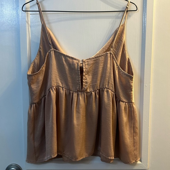 American Eagle Silky Cowl Neck Babydoll Top - Picture 9 of 11